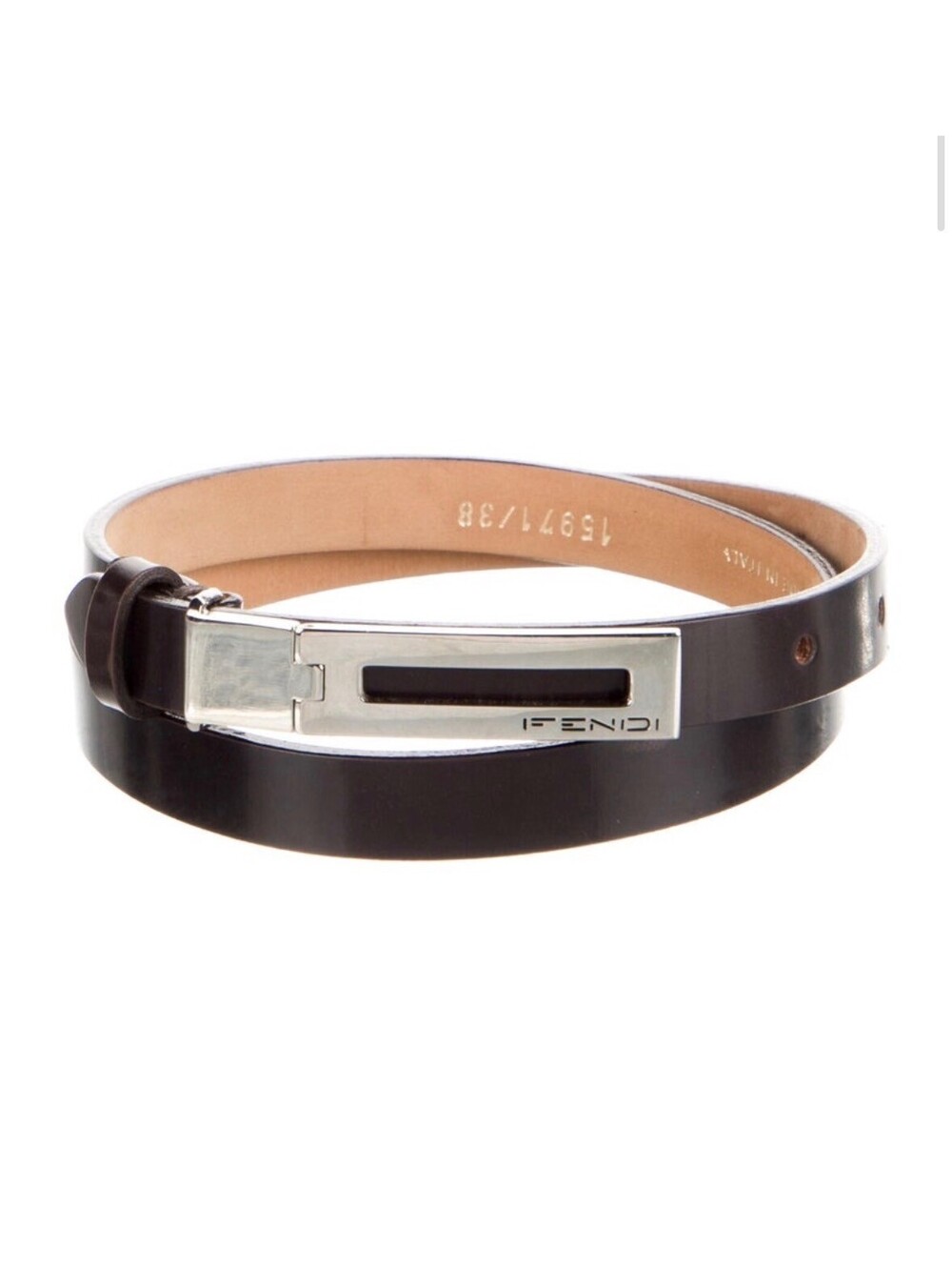 Authenticated Fendi Brown Belt XXS